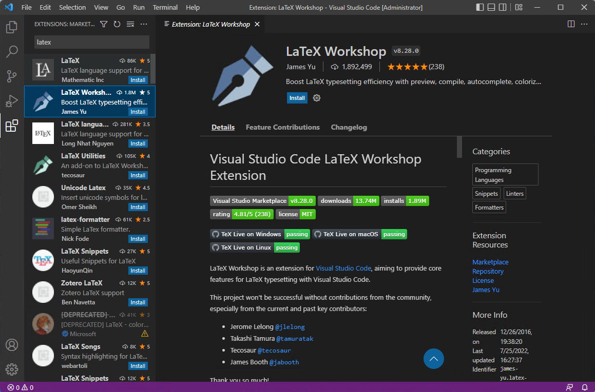 Vscode latexworkshop